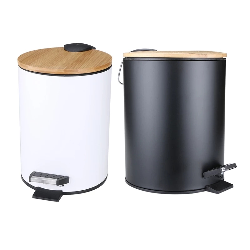 Commercial Kitchen Bin - 3/5L Houten Flip Step Prullenbak Vuilnisbak