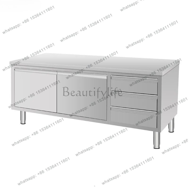 Commercial Kitchen Worktops - RVS professioneel keukenwerkblad met schuifdeur en